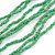 Statement Green Wood and Glass Bead Multistrand Necklace - 76cm L - view 4