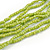 Statement Olive Wood and Salad Green Glass Bead Multistrand Necklace - 74cm L - view 5
