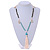 Trendy Turquoise, Sea Shell, Faux Tree Seed, White Glass Bead Cream Cotton Tassel Long Necklace - 90cm L/ 12cm Tassel - view 2