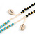 Trendy Turquoise, Sea Shell, Faux Tree Seed, White Glass Bead Cream Cotton Tassel Long Necklace - 90cm L/ 12cm Tassel - view 5