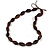 Chunky Brown Wood Bead Necklace with Cords - 76cm Long