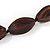 Chunky Brown Wood Bead Necklace with Cords - 76cm Long - view 5