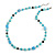 Light Blue Pearl, Black Glass and Ceramic Beaded Necklace - 72cm L/ 4cm Ext - view 3