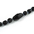 Statement Black Ceramic, Glass, Shell Beads Long Necklace - 104cm Long - view 7