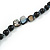 Statement Black Ceramic, Glass, Shell Beads Long Necklace - 104cm Long - view 8