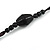 Long Black Ceramic Bead Cord Necklace - 120cm Long - view 5