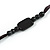Long Black Ceramic Bead Cord Necklace - 120cm Long - view 6