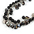 Statement Glass, Nugget Silver Tone Chain Necklace in (Black) - 60cm L/ 8cm Ext - view 4