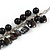 Statement Glass, Nugget Silver Tone Chain Necklace in (Black) - 60cm L/ 8cm Ext - view 5