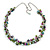 Statement Glass, Nugget Silver Tone Chain Necklace in (Multicoloured) - 60cm L/ 8cm Ext - view 3