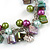 Statement Glass, Nugget Silver Tone Chain Necklace in (Multicoloured) - 60cm L/ 8cm Ext - view 6