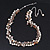 Statement Cream Glass, Antique White Nugget Silver Tone Chain Necklace - 60cm L/ 8cm Ext - view 10