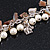Statement Cream Glass, Antique White Nugget Silver Tone Chain Necklace - 60cm L/ 8cm Ext - view 12
