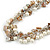 Statement Cream Glass, Antique White Nugget Silver Tone Chain Necklace - 60cm L/ 8cm Ext - view 4