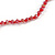 Statement Long Sea Shell, Crystal and Acrylic Bead with Multi Cotton Tassel Necklace (Red/ Gold) - 96cm L - view 6