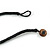 Unique Multicoloured Wood Bead Black Cord Necklace - 60cm L - view 7
