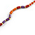 Ethnic Long Beaded Red Silk Tassel Necklace - 88cm Long/ 10cm Tassel - view 6