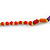 Ethnic Long Beaded Red Silk Tassel Necklace - 88cm Long/ 10cm Tassel - view 7