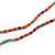 Ethnic Long Beaded Light Blue Silk Tassel Necklace - 88cm Long/ 10cm Tassel - view 7