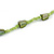 Classic Lime/ Green Glass Bead, Sea Shell Nugget Long Necklace - 100cm Long - view 5