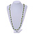 Classic Lime/ Green Glass Bead, Sea Shell Nugget Long Necklace - 100cm Long - view 2