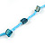 Classic Light Blue Glass Bead, Sea Shell Nugget Long Necklace - 100cm Long - view 5