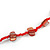 Classic Red Glass Bead, Sea Shell Nugget Long Necklace - 102cm Long - view 5