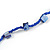 Classic Blue Glass Bead, Sea Shell Nugget Long Necklace - 100cm Long - view 5