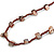 Classic Brown Glass Bead, Sea Shell Nugget Long Necklace - 100cm Long - view 3