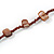 Classic Brown Glass Bead, Sea Shell Nugget Long Necklace - 100cm Long - view 5