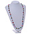 Classic Multicoloured Glass Bead, Sea Shell Nugget Long Necklace - 100cm Long - view 2
