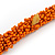 Chunky Orange Glass Bead and Semiprecious Necklace - 60cm Long - view 7