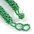 Chunky Spring Green Glass Bead and Semiprecious Necklace - 56cm Long - view 6