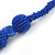 Chunky Blue Glass and Shell Bead Necklace - 70cm L - view 6