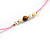 Deep Pink/ Neon Pink Glass Bead, Pom Pom, Tassel Long Necklace - 88cm L/ 10cm Tassel - view 7