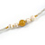 Light Grey Pom Pom, Tassel, Transparent Glass Bead Long Necklace - 88cm L/ 10cm Tassel - view 8