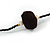 Black Glass Bead, Pom Pom, Tassel Long Necklace - 88cm L/ 10cm Tassel - view 6