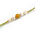 Olive Green Glass Bead, Pom Pom, Tassel Long Necklace - 88cm L/ 10cm Tassel - view 7