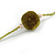 Olive Green Glass Bead, Pom Pom, Tassel Long Necklace - 88cm L/ 10cm Tassel - view 8