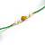 Spring Green Glass Bead, Pom Pom, Tassel Long Necklace - 88cm L/ 10cm Tassel - view 5