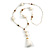 Snow White Glass Bead, Pom Pom, Tassel Long Necklace - 88cm L/ 10cm Tassel - view 3