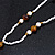 Snow White Glass Bead, Pom Pom, Tassel Long Necklace - 88cm L/ 10cm Tassel - view 15