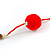 Scarlet Red Glass Bead, Pom Pom, Tassel Long Necklace - 88cm L/ 10cm Tassel - view 4