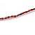 Black/ Red/ White Glass Bead Geometric Pattern Pendant with Long Cotton Cord - 80cm Long - view 4