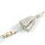 Boho Style Glass Beaded Pom Pom, Tassel Long Necklace In Light Grey - 90cm L - view 5