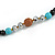 Black Wood, Glass, Sea Shell, Tree Seed Bead with Pom Pom Tassel Long Necklace - 80cm L/ 16cm Tassel - view 6