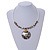 White Glass Bead Wire Necklace with Shell & Mother of Pearl Medallion In Silver Tone - 50cm L/ 5cm Ext - view 2