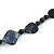 Statement Black Ceramic, Glass, Shell Beads Long Necklace - 106cm Long - view 5