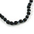 Statement Black Ceramic, Glass, Shell Beads Long Necklace - 106cm Long - view 6