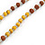 Long Wood, Glass, Seed Beaded Necklace with Silk Tassel (Nude, Yellow, Brown) - 80cm L/ 11cm Tassel - view 7